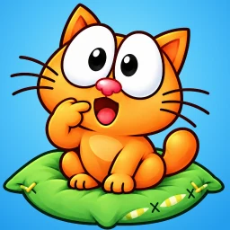 Symbol von Hungrige Katze: Physik-Puzzle